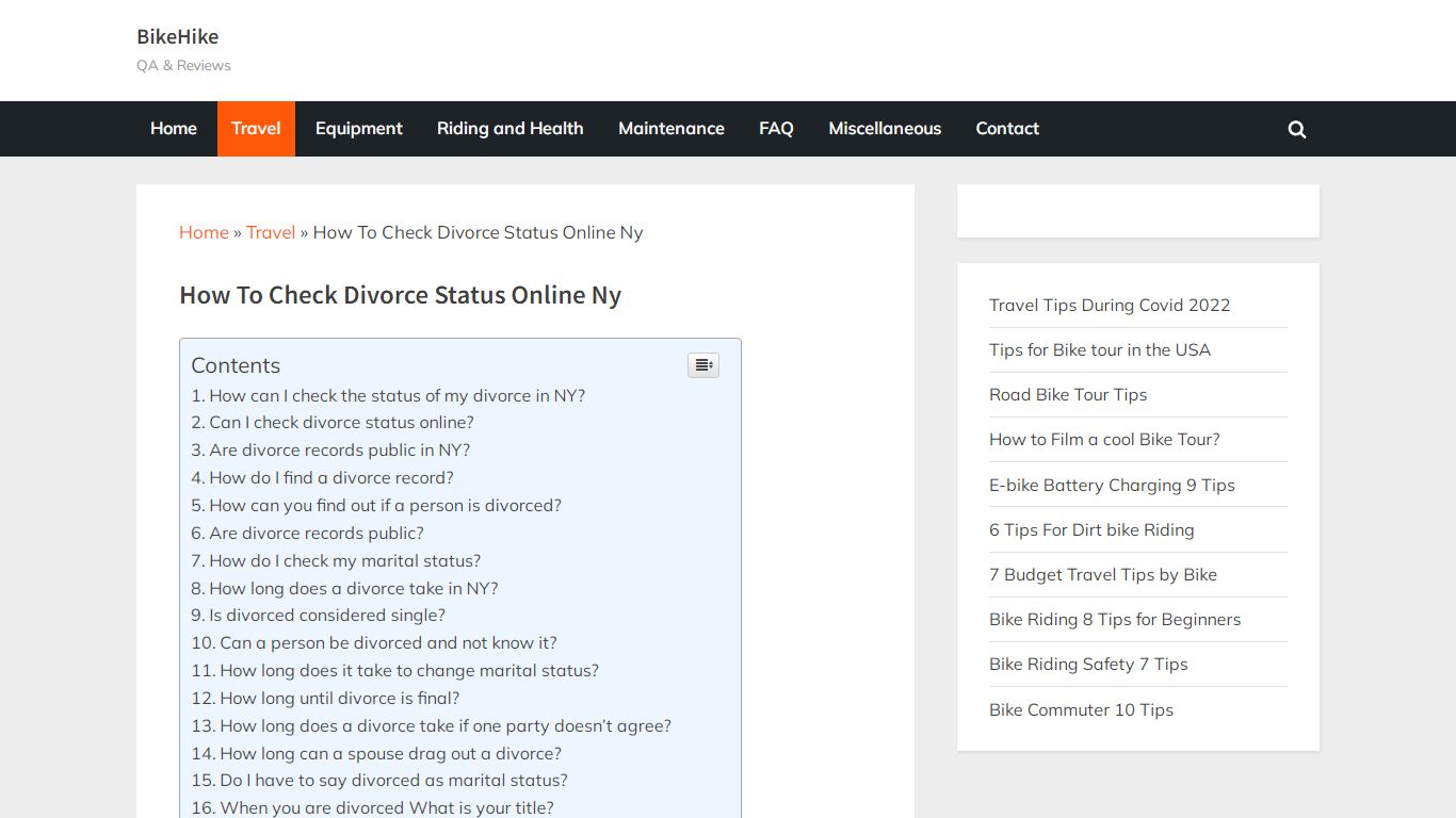 How To Check Divorce Status Online Ny - BikeHike
